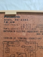Vintage Panasonic RE-6283 AM FM Table Radio Tan Black MCM Retro 1970s WORKS