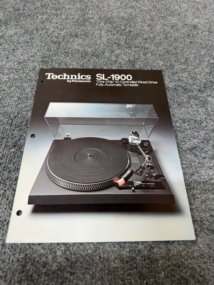 ⭐️ Original Technics SL-1900 Stereo Turntable Dealer Sales Brochure ⭐️