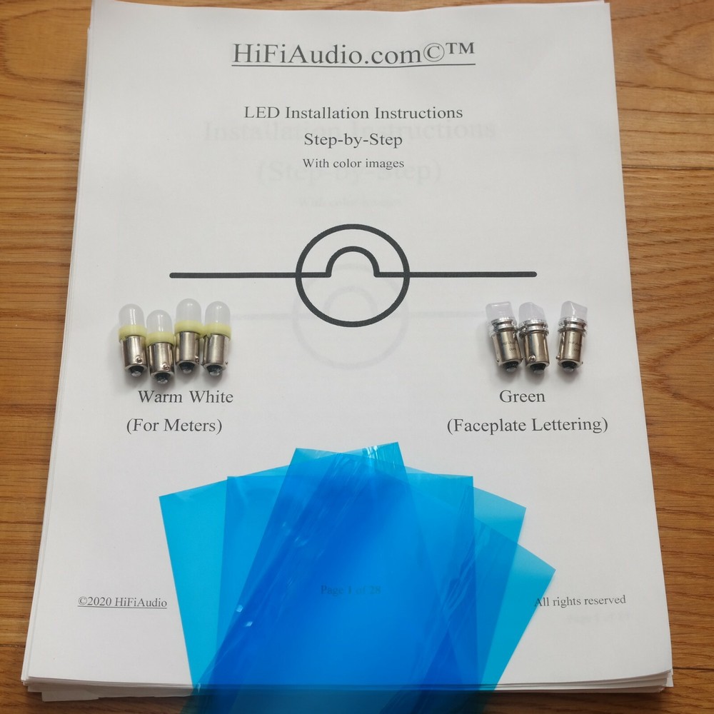 BOSE 1801 front led lamps kit set bulbs lights with blue filters