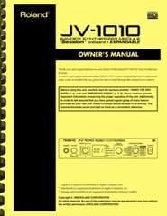 Roland JV-1010 Synthesizer Module OWNER’S MANUAL