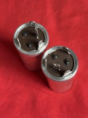 NOS MALLORY 15 uF 450V Capacitor good! type F.P. but without Paper Label 1″ dia