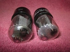 Matched Pair 1958 GE Side Getter 6SN7GTB Tubes STRONG! 6SN7