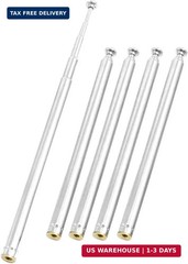 5 Sections Telescopic Antenna, 12 Inches 310mm Long for AM FM Radio TV, 5 Pcs…