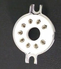 EL504,EL509,EL502,6LQ6,7868 Tube socket 9 pin Magnoval chassis mount 10 pc. lot