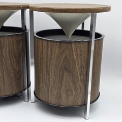 TESTED! Zenith Circle of Sound Speakers with Wood Grain / Round / Retro Omni-VTG