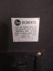 vintage Roberts Model 771X reel-to-reel tape recorder