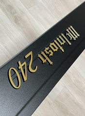 McINTOSH MC240 GOLD/BLACK PLATED LOGO EMBLEM LABEL BADGE – New Reproduction DIY