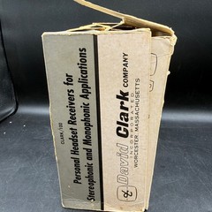 Vintage David Clark Model 100 Headset Receivers Aviation Airplane w/ Box Manual