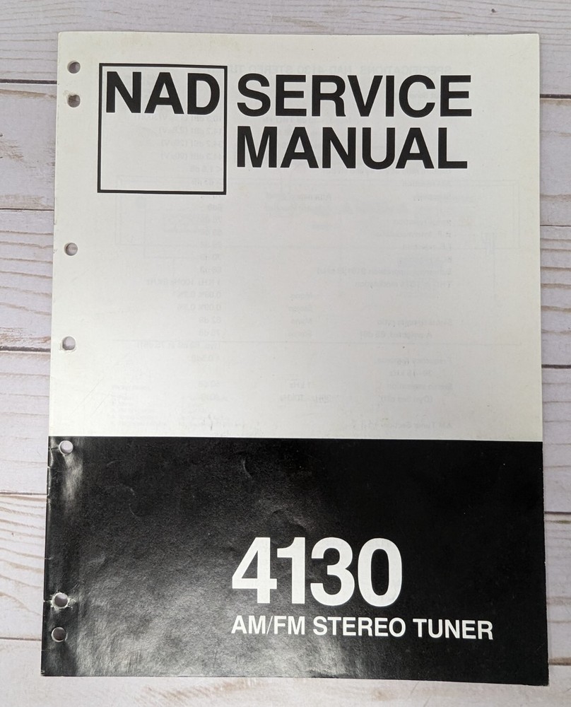 NAD 4130 Stereo Tuner Service Manual Monitor Series *Original OEM*