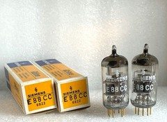 2 NOS tubes E88CC 6922 Siemens Munich 1964 “A4 8K” matched pair Lot09 066