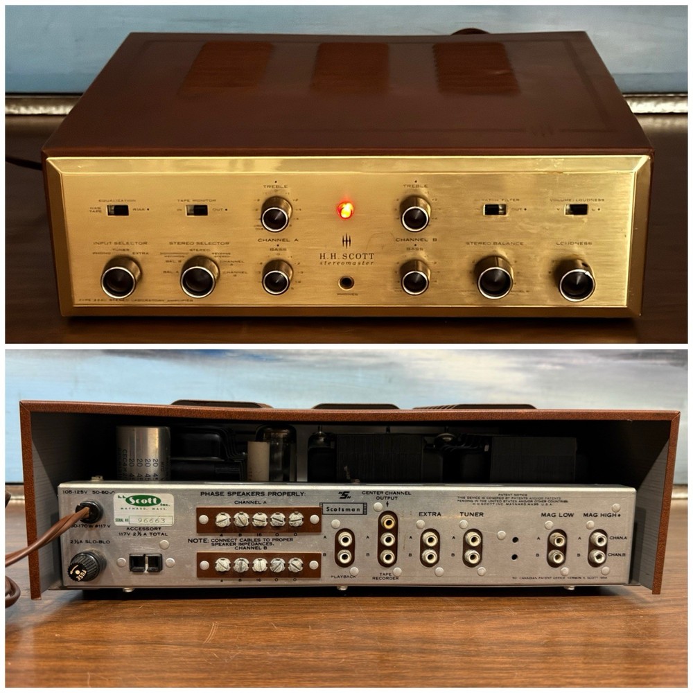 HH Scott 222c Amplifier With Scott Metal Case In Working Condition – Tested