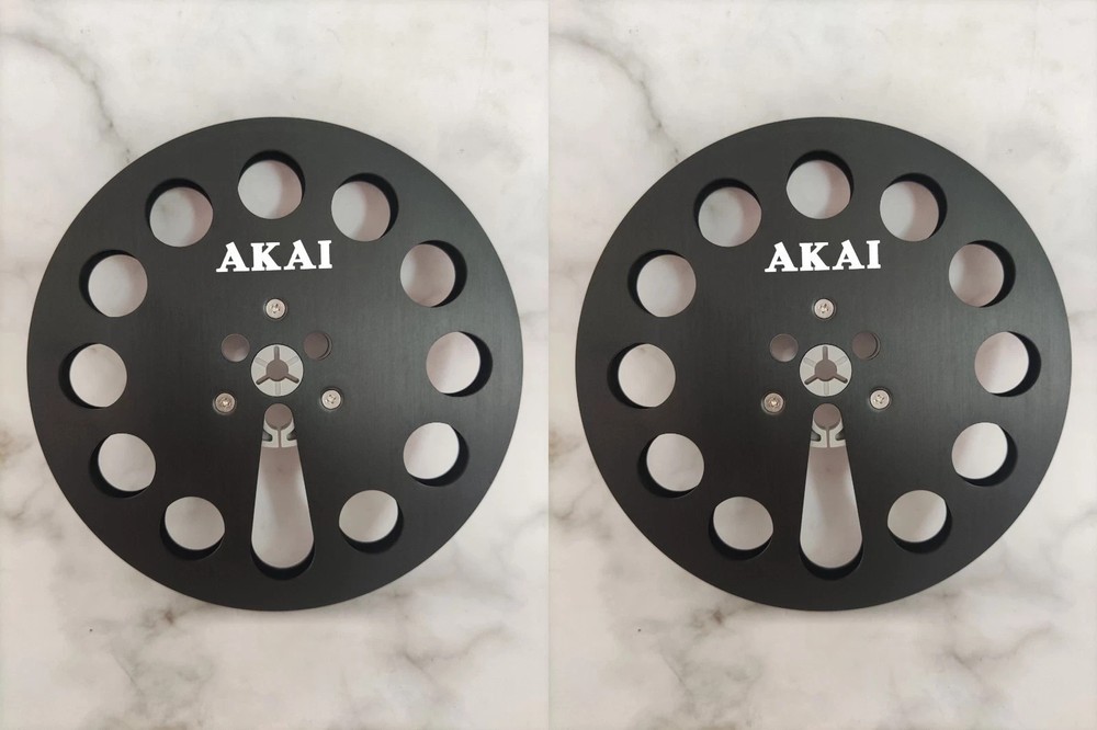 One Pair 7” black AKAI Light Aluminum Reel to Reel Take Up Reel for AKAI GX-77