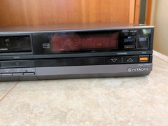 Vtg Hitachi VT-1300A 3 Head VHS VCR 1980s Clock Made in Japan For Parts Repair
