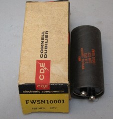 Vintage Cornell Dubilier, 525uF MFD, 450V Electrolytic Capacitor TESTED