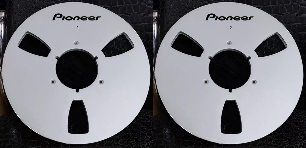One Pair 10.5” silver Pioneer Tape reel High Quality Aluminum Take Up Reel
