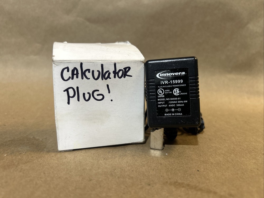Innovera IVR-15999 Plug In Class 2 Transformer Calculator Plug