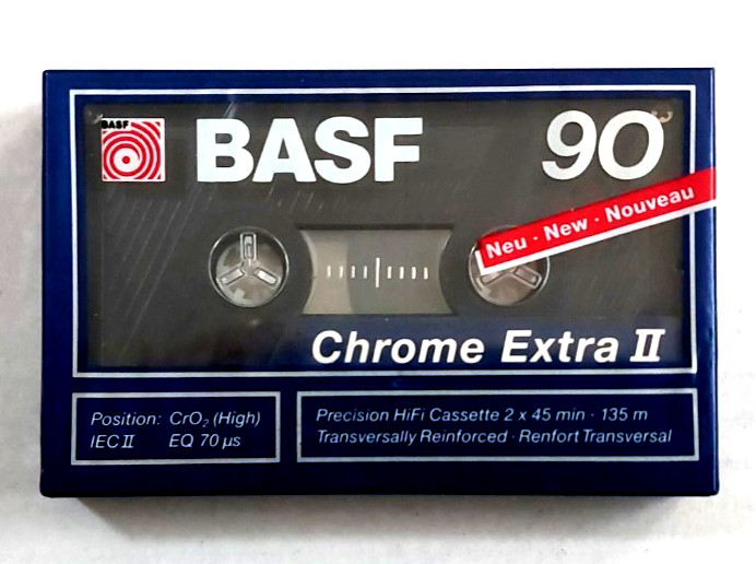 New! BASF Chrome Extra II 90 Type II High Bias Audio Cassette Tape SEALED France