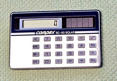 Mini Solar Calculator – Complex SC-50 – Working – Early 70s Credit Card Size!