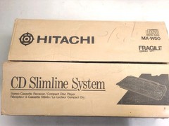 🏅ORIGINAL BOX MANUAL PACKING Hitachi MX-W50 stereo cassette receiver CD player
