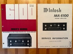 MCINTOSH MA6100 OWNER’S MANUAL and SERVICE INFORMATION – ORIGINAL