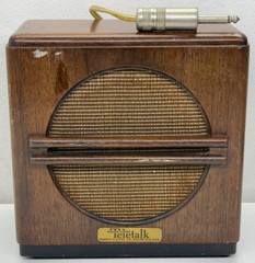 Vintage Webster Electric Teletalk Wood Intercom Remote Speaker Cabinet Station