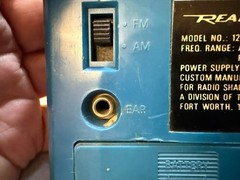 Vintage Realistic AM/FM Pocket Radio Model 12-721, Blue, Tested & Working