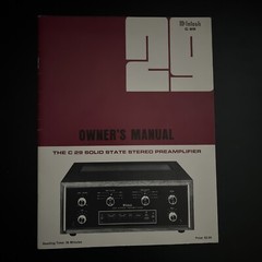 Vintage Original McIntosh C29, Manual, NEW
