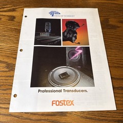 fostex RP technology professional transducers brochure Headphones Microphones