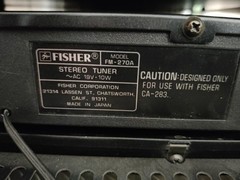 Fisher Amplifier System CA-283 Stereo FM 270a Double Cassette Deck & Turntable