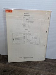 Sony NR-115 Noise Reduction Adapter Service Manual Original Paperwork Vintage