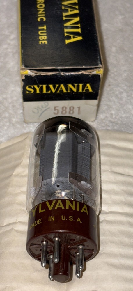 Sylvania 5881 Power Vacuum Tube Amplitrex Tested Strong 90%