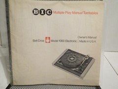 Vintage 1970’s BIC 1000 Turntable Owner’s Manual, Warranty Card & More – Nice