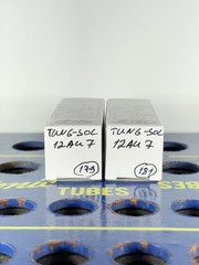 Closely Matched Pair Tung-Sol ECC82 12AU7 D-Getter Test as NOS Balanced Tube
