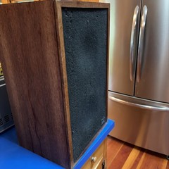 DLK 1 1/2 Vintage Wood Cabinet Home Audio Floor Standing Speaker