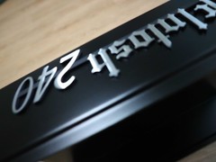 McINTOSH MC240 BLACK+BRUSHED LOGO EMBLEM LABEL BADGE – New Reproduction for DIY