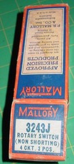 2 Vintage Tube Radio TV Technicians Mallory Volume Control Rotary Switches Lot