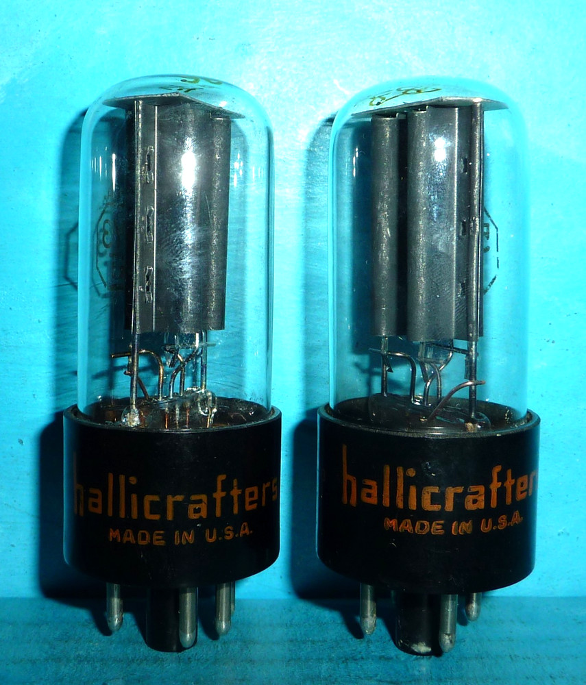 2 RCA 5Y3GT Rectifier Tubes for Hallicrafters Black Plates D Getter Tested