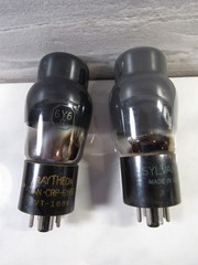 2 Pcs. 6Y6G Vacuum Tubes 1 Sylvania / 1 Raytheon tested