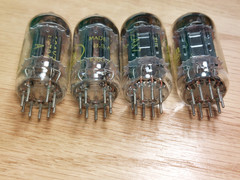 Quad of Raytheon 12AX7 Black Plate Vacuum Tubes – 6% matched