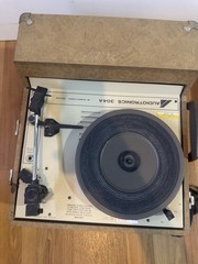 Audiotronics 304A Portable Record Turntable Player Vintage TESTED Working