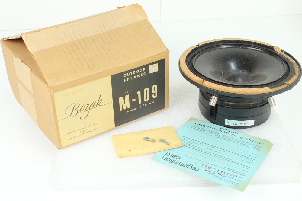 Vintage Bozak M-109 8 Inch 16 Ohm Speaker Driver With Original Box – Tested