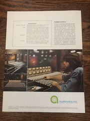 “Son Of 36 Grand” Recording Console Model 501-26-16/24 Brochure – Audiotronics