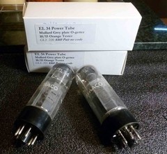 Pair Matsushita made EL34 Power Tubes Strong 10 out of 15 on Orange Tester