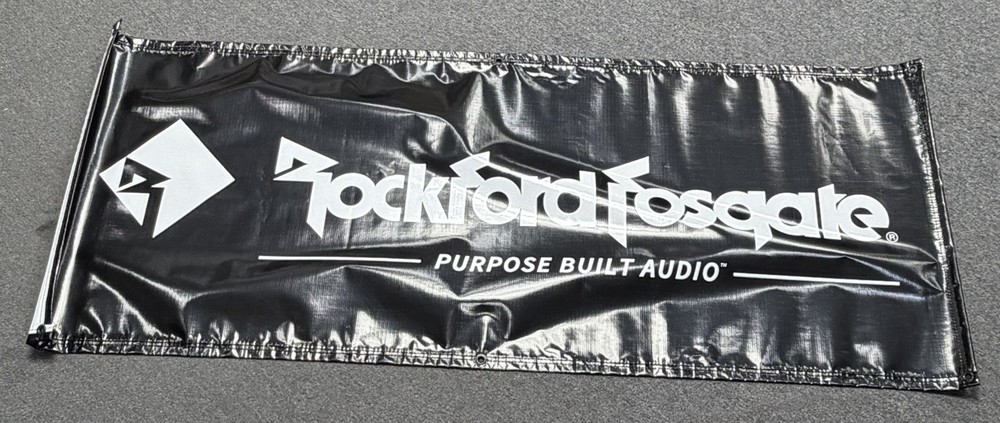 Vintage Rockford Fosgate Dealership Banner