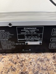 Pioneer Ct-30 Cassette Deck- Needs Counter Belt