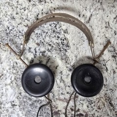 1920s-Era Antique Yanky Headphones with Headband & Cloth Cord – Very Rare Brand!