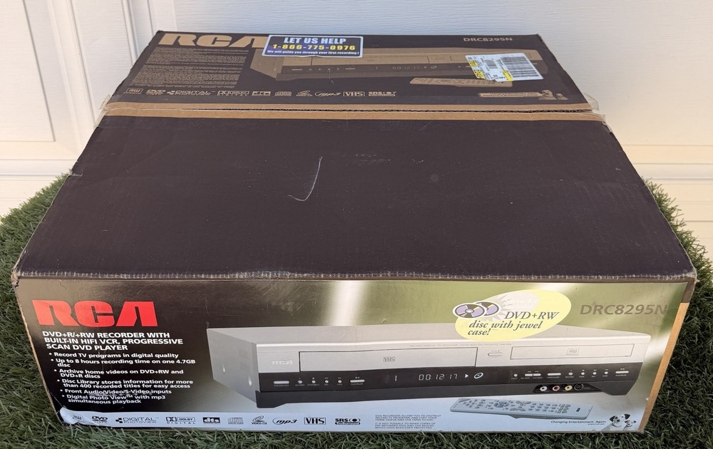 RCA DRC8295N DVD Recorder & VHS VCR 4 Head Combo, NEVER USED!