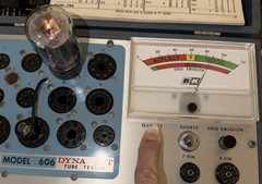 (1) GE JAN CLRV 6L6WGB / 5881 Vacuum Tube 1970 Tests Great B&K 700, 606, Fluke