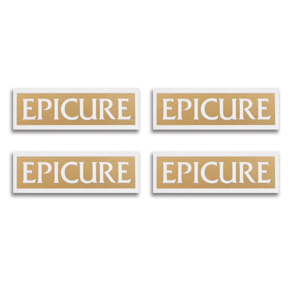 Epicure Speaker Logo Badge Emblem Custom Made 38mm(1.49″)X12.5mm(0.47″) GOLD
