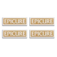Epicure Speaker Logo Badge Emblem Custom Made 38mm(1.49″)X12.5mm(0.47″) GOLD